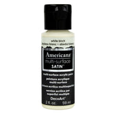 DECOART AMERICANA MULTI SURFACE SATIN ACRYLIC PAINT - 59 ML (2 OZ) - WHITE BIRCH (501)